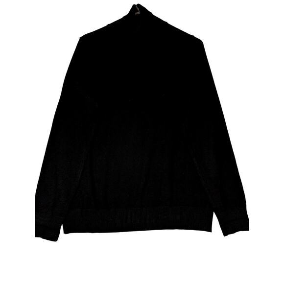 Joseph A Turtlekneck black sweater XL Bust 43" Length 25" sleeve 25" classic fit - Picture 1 of 8